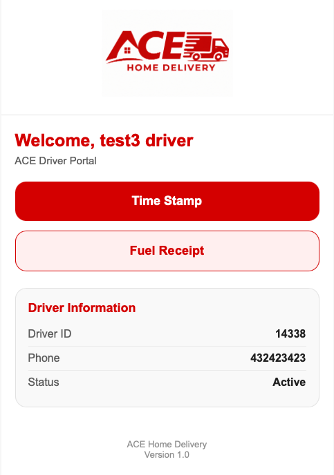 ACE Driver Portal